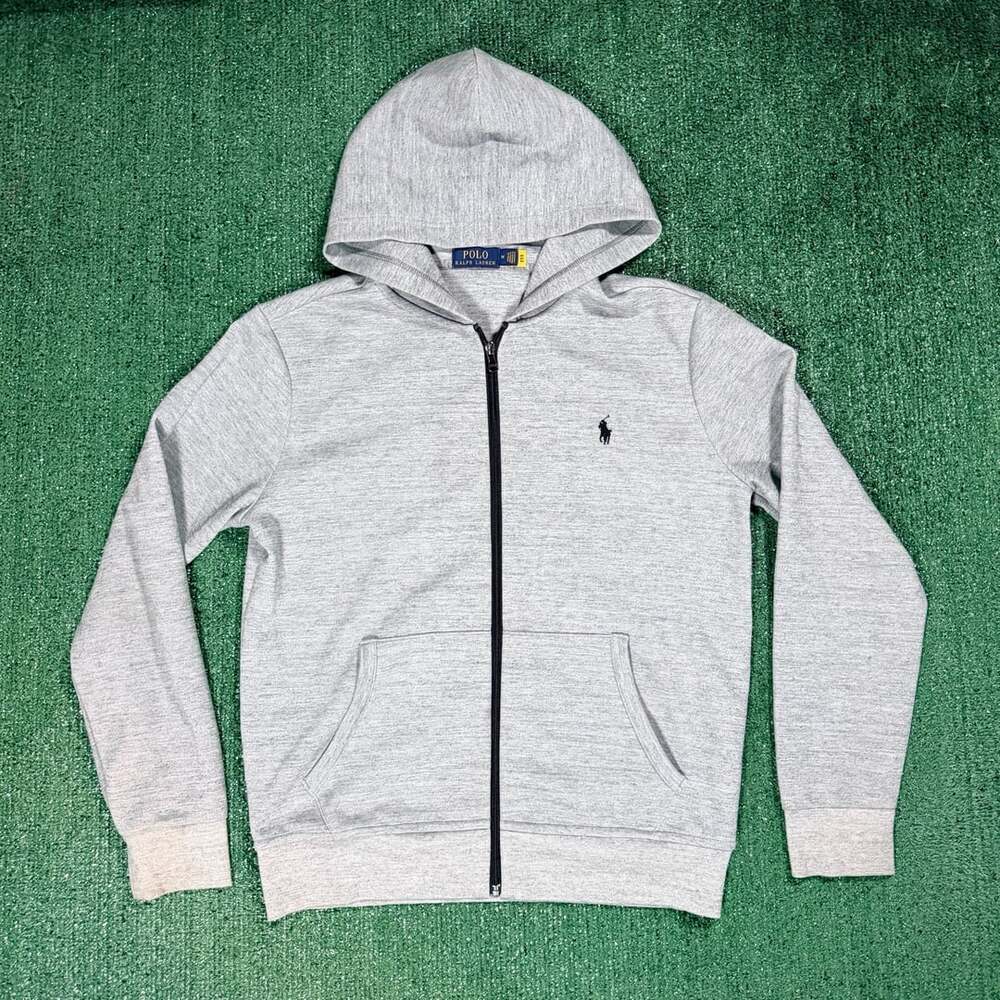 Polo Ralph Lauren Gray Full-Zip Hoodie Size Medium